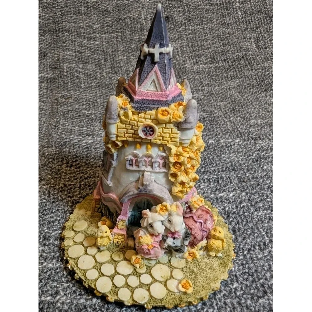 Easter Bunny Castle Figurine Resin 5